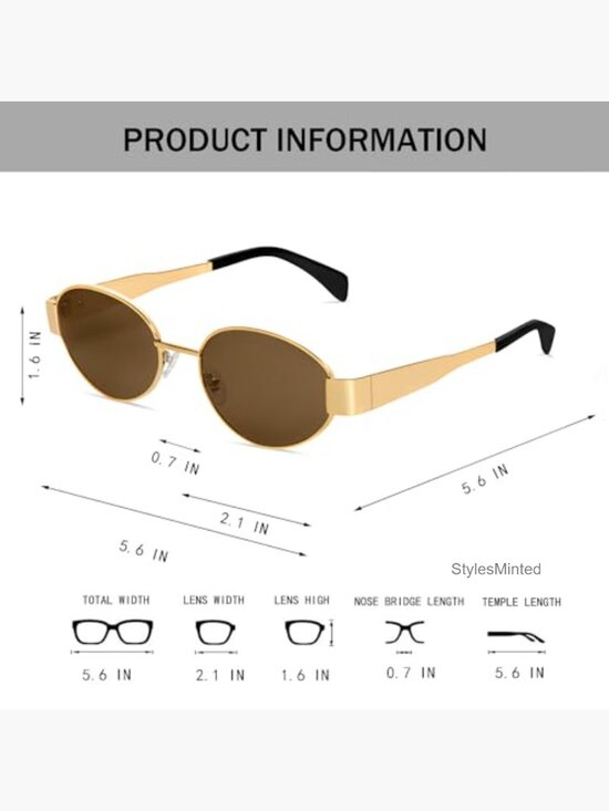Retro Oval Sunglasses for Women Men Trendy Classic UV400 Metal Frame main image 5
